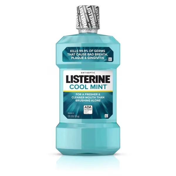 Listerine Antiseptic Cool Mint Mouthwash 1 Liter Bottle, PK6, Listerine, Mfr#: 5242735